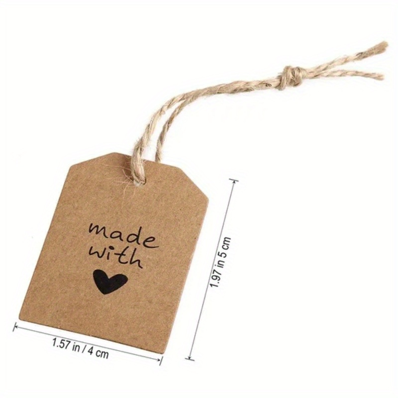 Tags And 20 Meters Of Hemp Rope Kraft Paper Blank Diy Tag - Temu