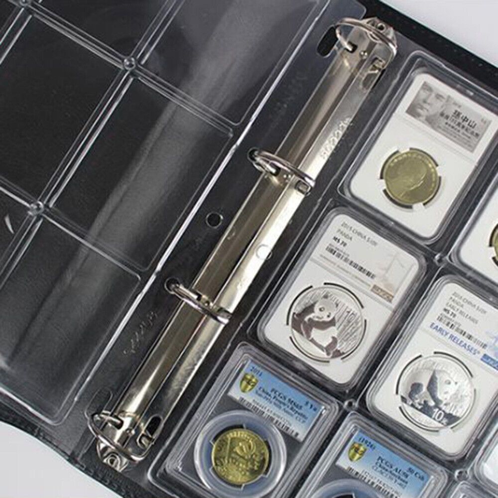 

9pcs Coin Collection Box Protective Box Transparent Coin Storage Book Collection Display Box Pet Coin Box