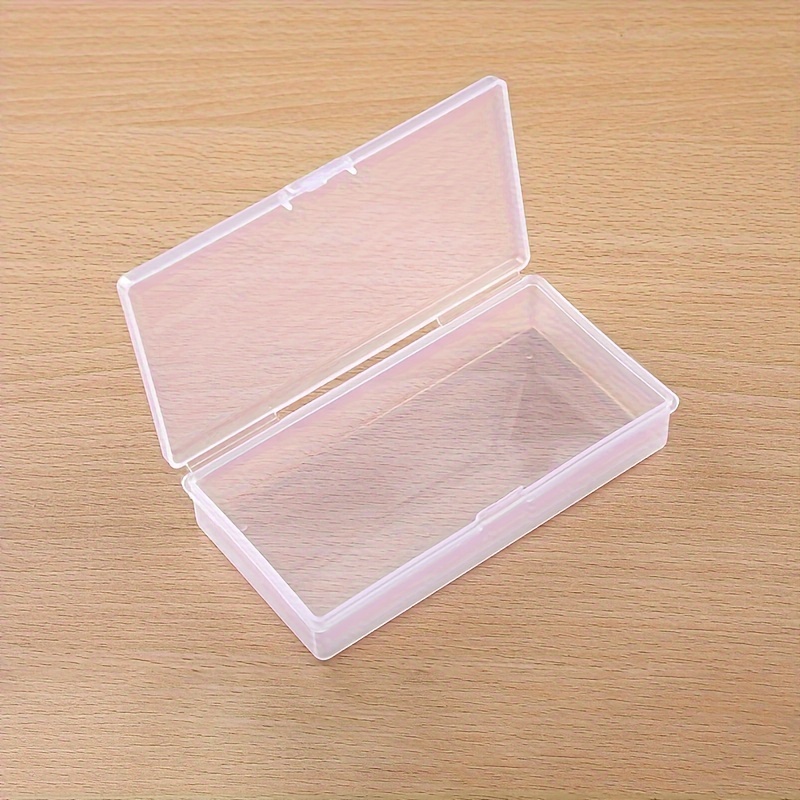 Clear Rectangle Plastic Boxes With Hinged Lids - Perfect For Crafts, Powder  Puffs, False Eyelashes, And Jewelry Storage - Temu United Arab Emirates