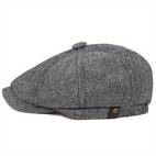 1pc autumn winter fashion newsboy cap for men flat top ivy driving cap