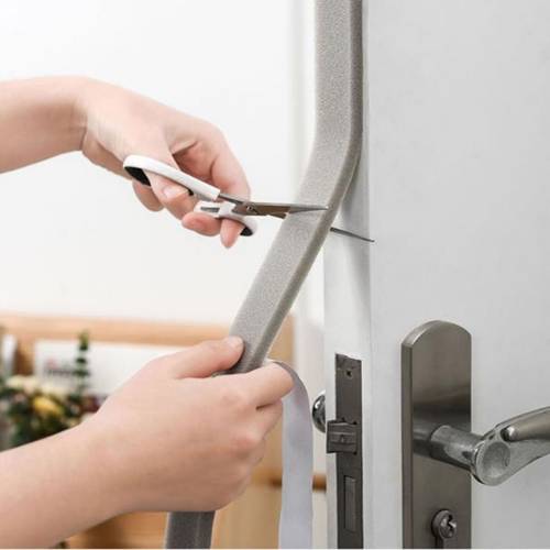 2 rolls self sponge foam weather stripping tape soundproof windproof dustproof high quality door window seal no tools needed 200x1 5cm durable ps material for insulation noise reduction