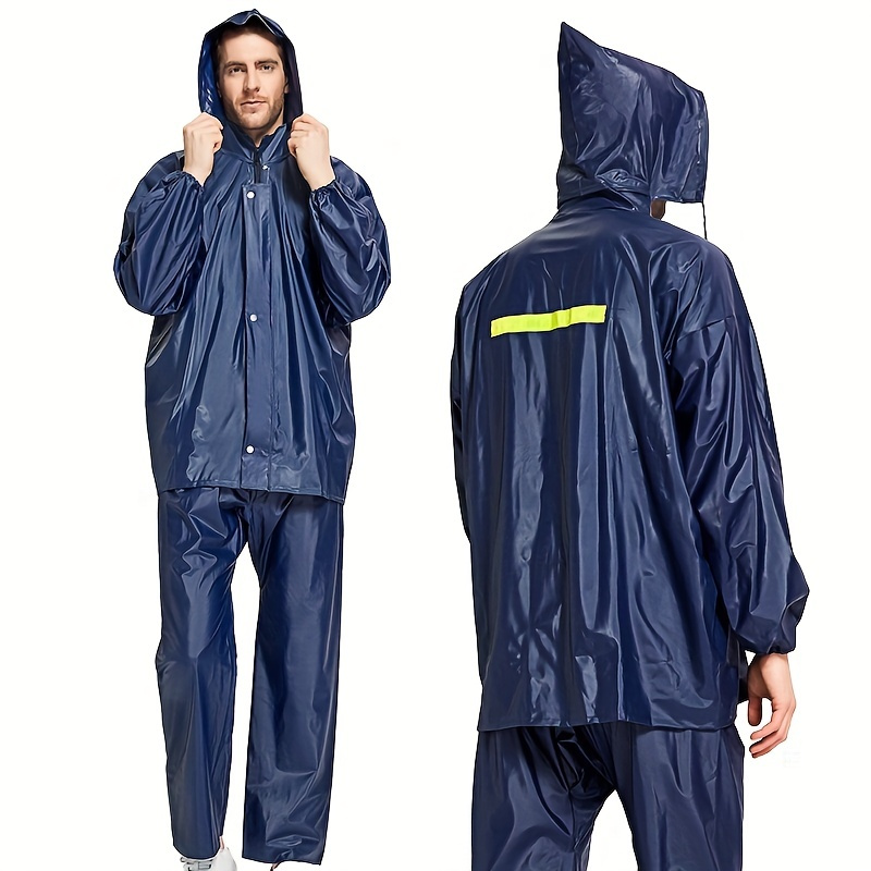 motorcycle windproof and rainproof raincoats with zippers outdoor cycling raincoats and rain pants adult raincoat sets details 1