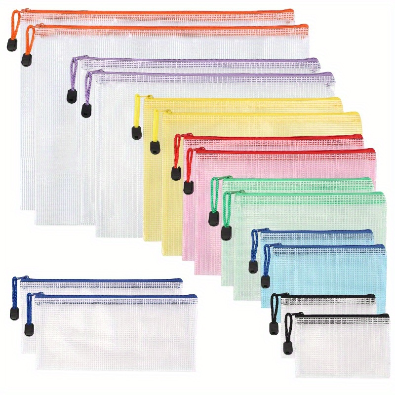 24/16 Mesh Zipper Bags, Cross-stitch And Puzzle Project Bags For Organizing  And Storage, With Various Sizes Suitable For Travel, School, Board Games