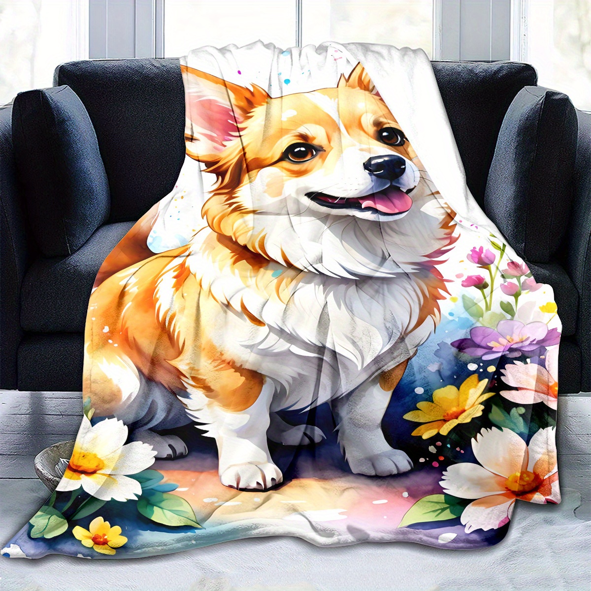 Corgi blanket home goods hot sale