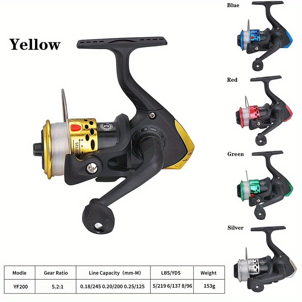 PROBEROS 1pc Fishing Reel Gear Ratio 5.2:1 Spinning Reel With Fishing Line  Portable Angling Supplies