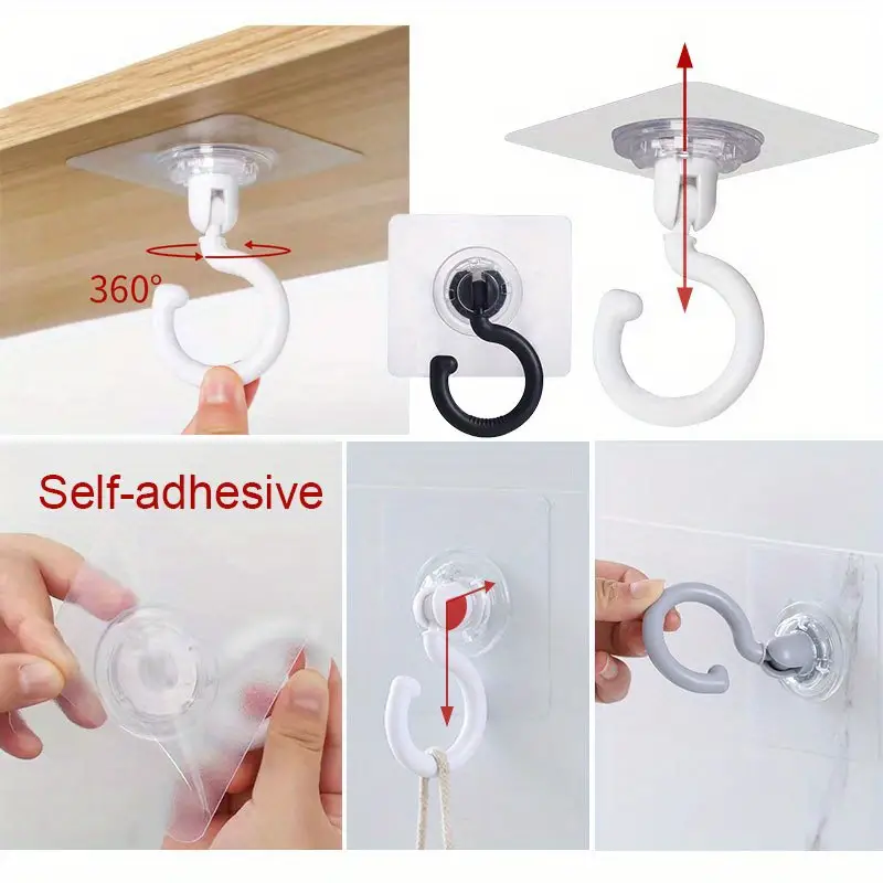 Adhesive Ceiling Hooks Hanging Solution Rotatable Ceiling - Temu Canada