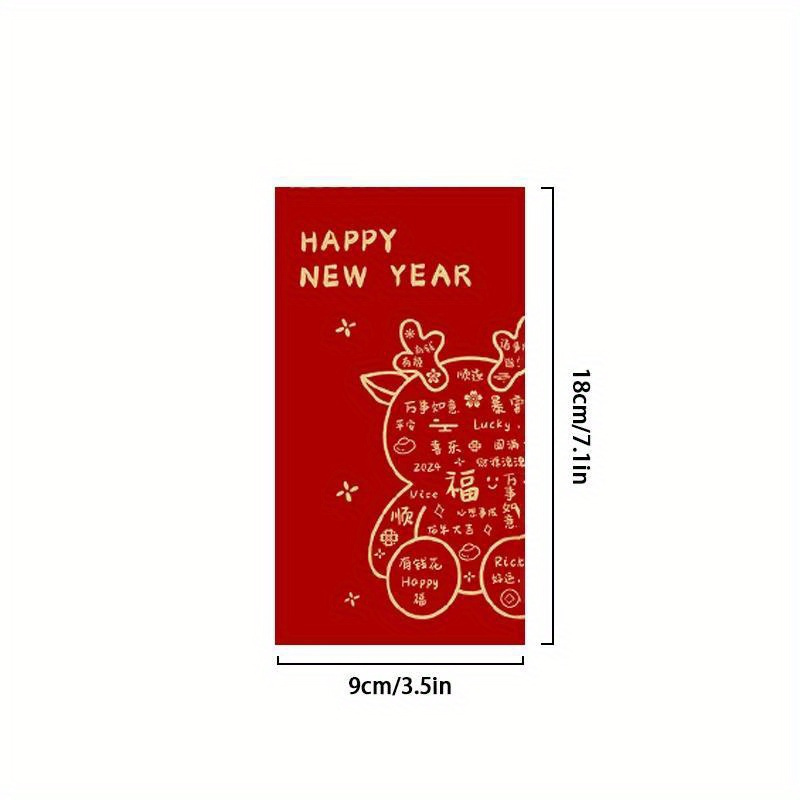 6PCS CARTOON DRAGON Year Hongbao Red Enveloppes pour 2024 Nouvel An EUR  4,28 - PicClick FR