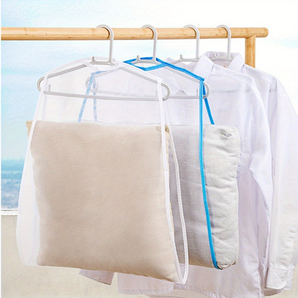 Household Folding Breathable Pillow Drying Net Balcony Hanger Mesh
