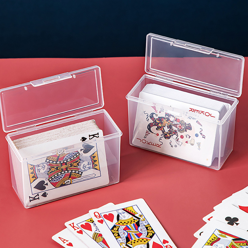Comprar Caja de almacenamiento de tarjetas, caja de baraja de cartas de  cuero Pu doble, juego de mesa, póker