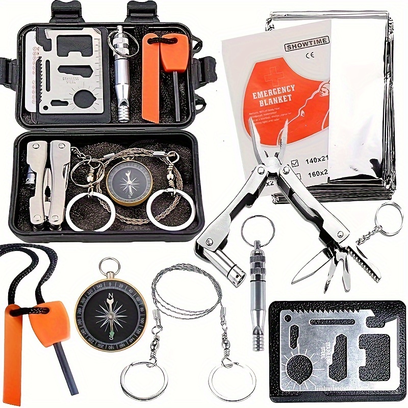 1pc Outdoor Emergency Survival Kits, Emergency Survival Gear And Equipment,  Cool Gadgets For Men, Suitable For Camping And Fishing