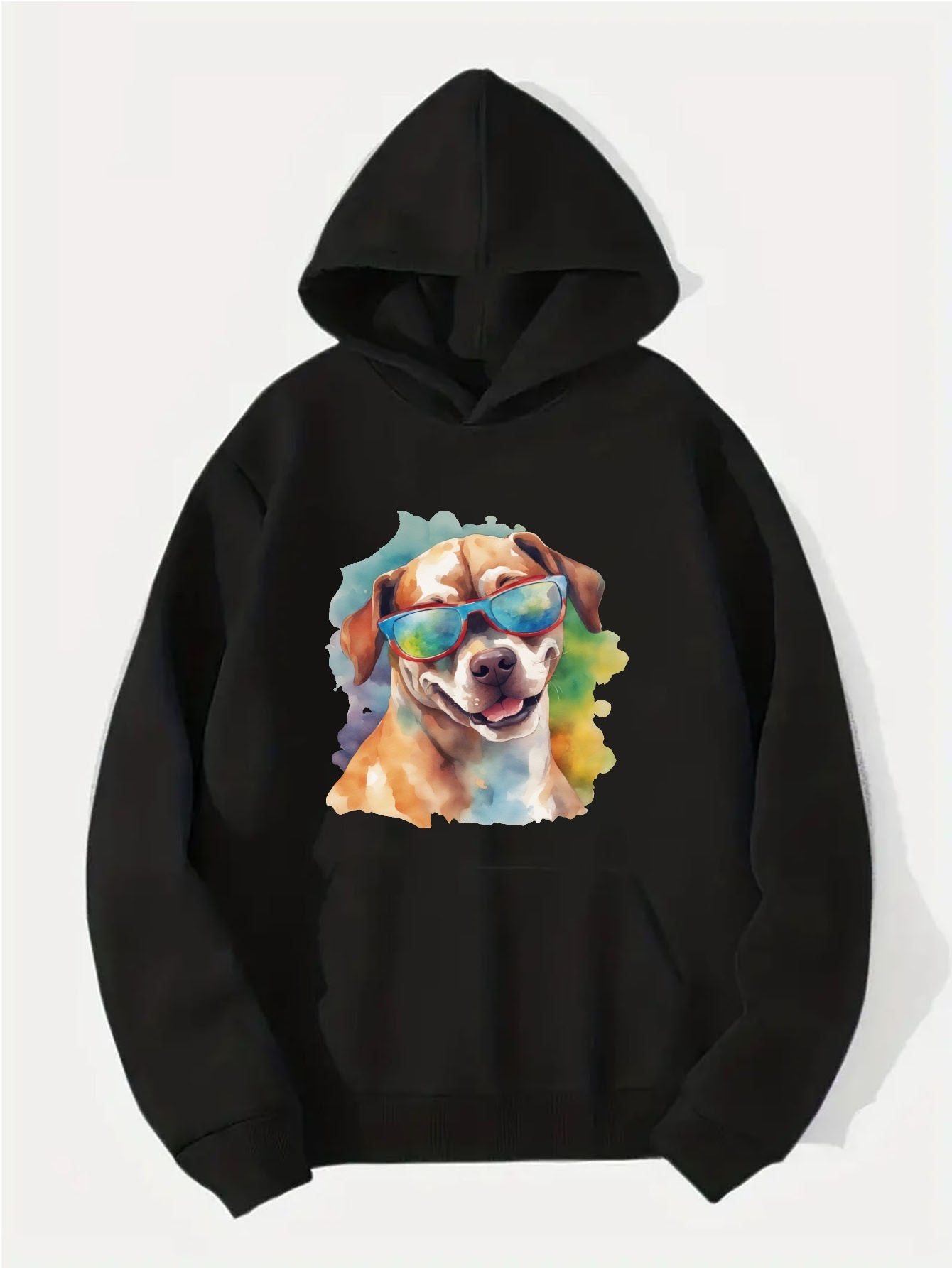 Colorful Dog Sunglasses Print Men's Cool Streetwear Hoodies - Temu