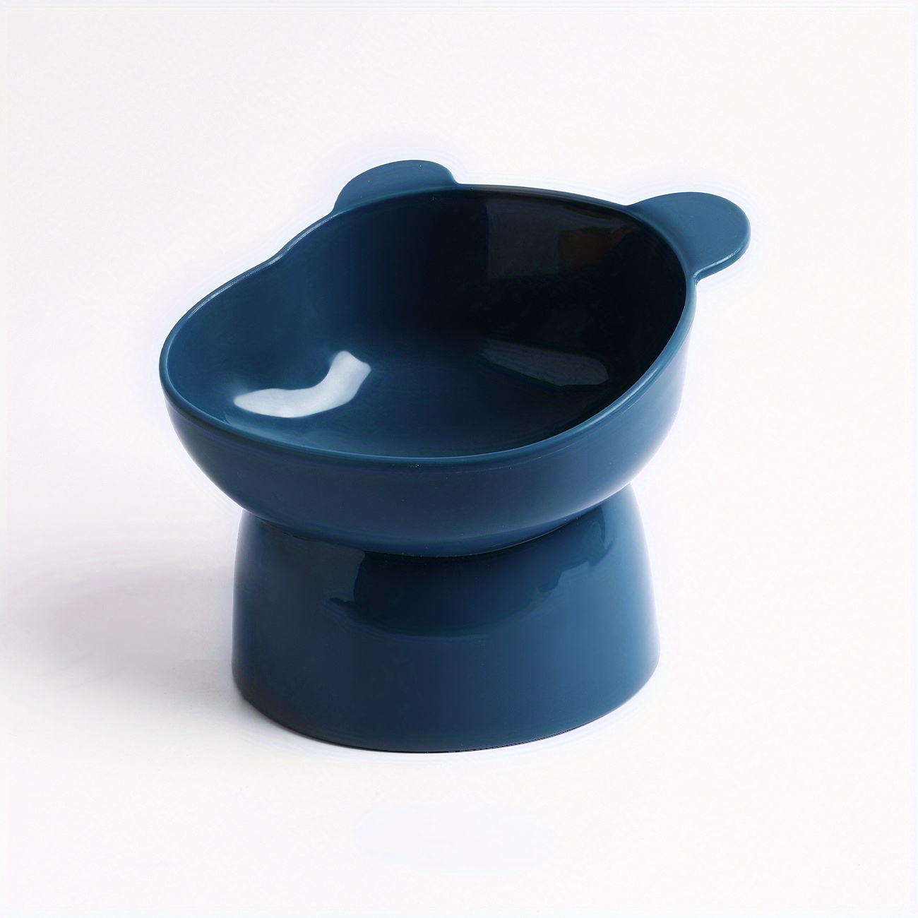 1pc Cartoon Bear Design Pet Bowl, Baby Blue Cute Silicone Pet Bowl
