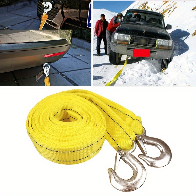 Tow Strap With Hooks Recovery Strap 8 Break Strengthened - Temu Canada
