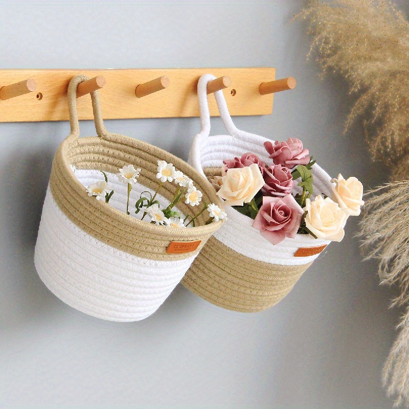 Jute Hanging Basket Small Rope Woven Hanging Storage - Temu