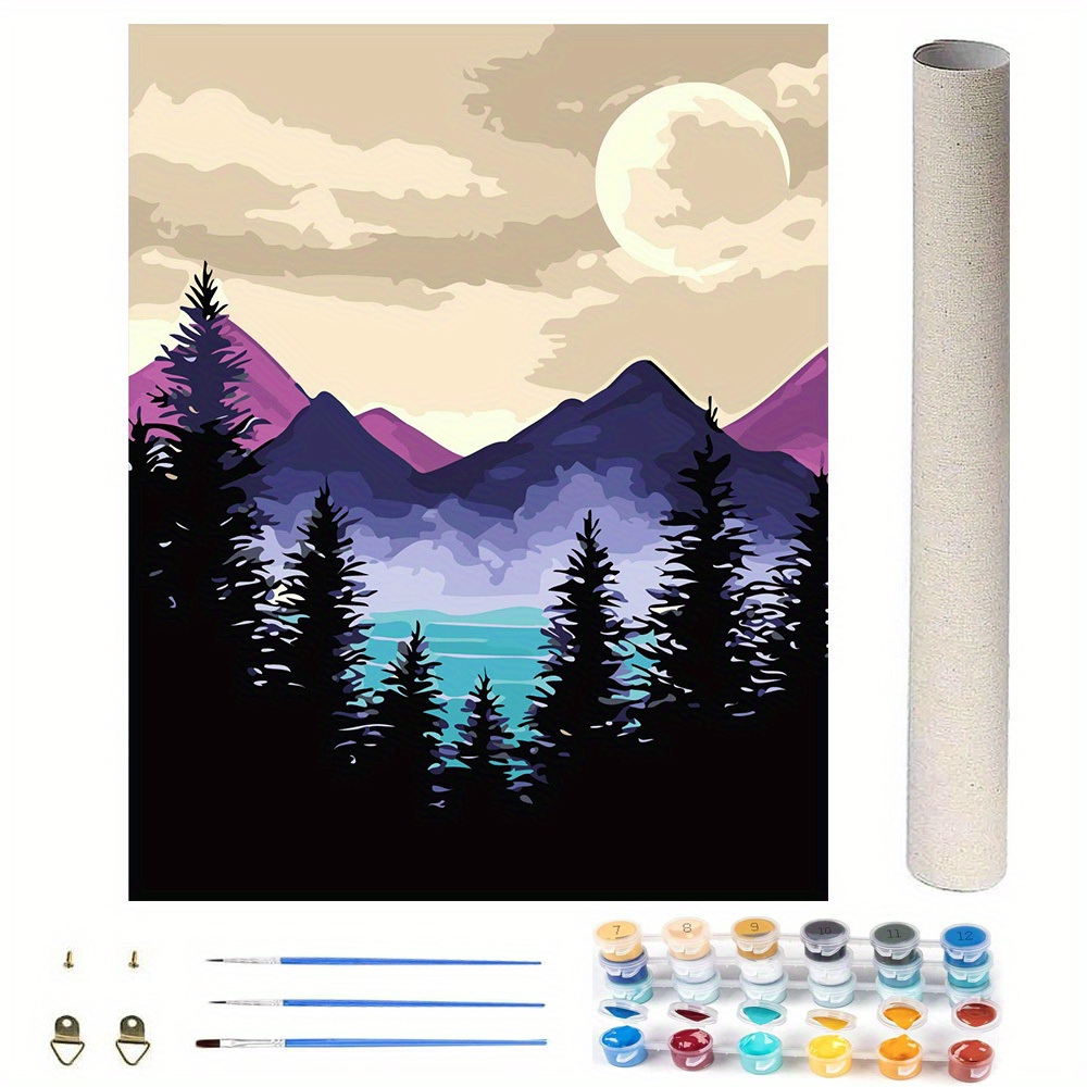 1pc DIY Acrylic Paint By Numbers Kit For Adults, Rolled Canvas-No Crease,  Painting By Numbers For Adults , Hobbies And Crafts For Adults, DIY Acrylic