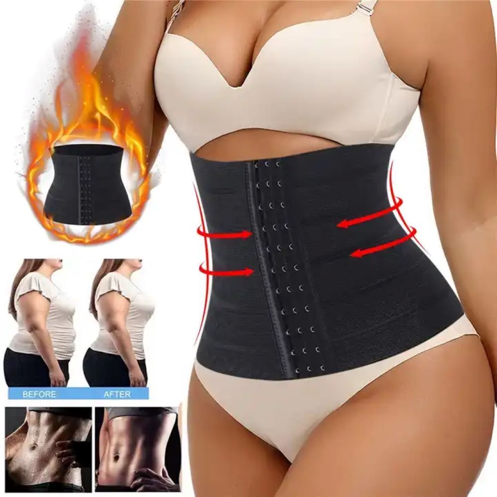 Flexible Waist Shaper with Floral Design - Supportive Waist Trainer for Women'S Postpartum Recovery And Body Shaping