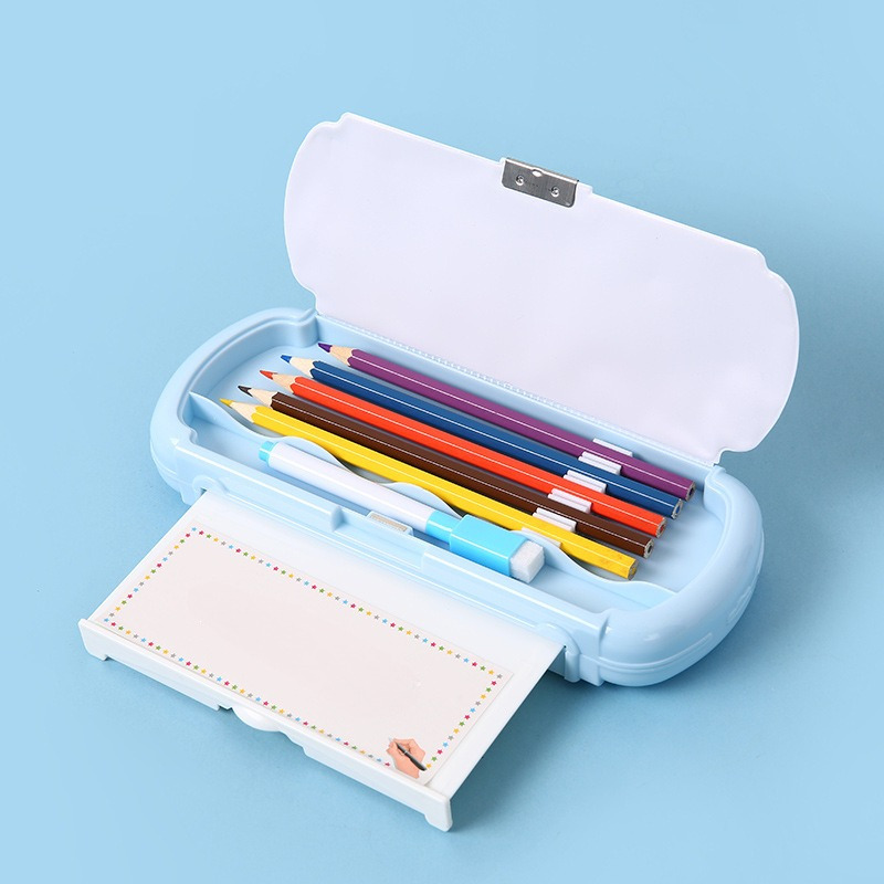 1pc Macaron Color Simple Stationery Storage Silicone Pencil Case