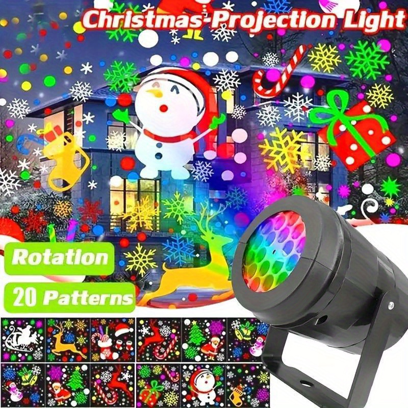 1 Proyector Láser Navideño De Copo De Nieve 20 Diapositivas - Temu