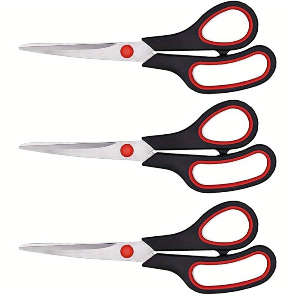

3pcs Scissors, Multipurpose Office Scissors, 21.6cm/8.5 Inch Ultra Sharp Shears, Comfort-grip Handles Household Scissors, Sturdy Sharp Craft Supplies, Right/left Hande