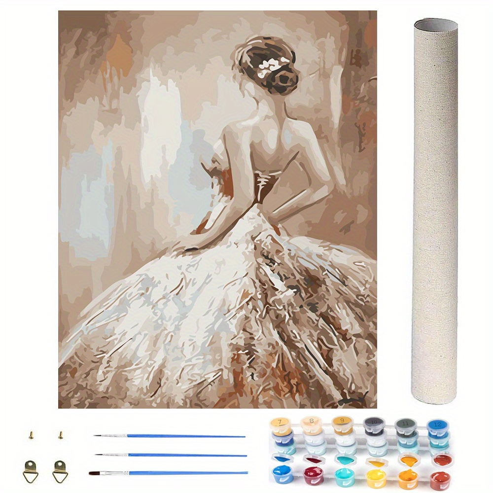 Diy Acrylic Paint By Numbers Kit For Adults Rolled Canvas no - Temu