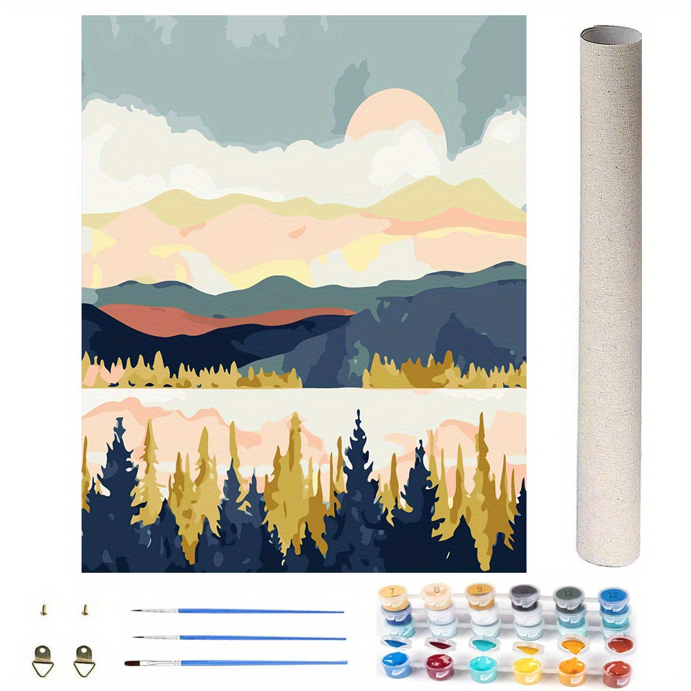 Rolled Canvas no Crease Diy Acrylic Paint By Numbers Kit For - Temu