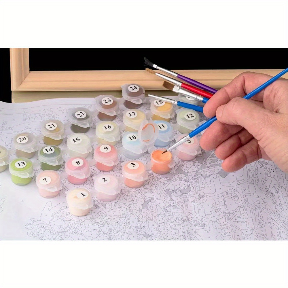 Rolled Canvas no Crease Diy Acrylic Paint Numbers Kit Adults - Temu