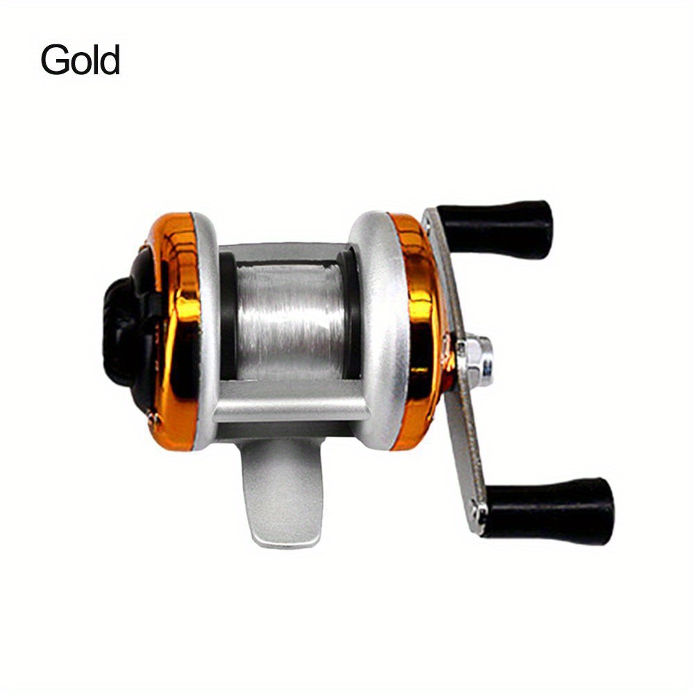 Outdoor Fishing,50m/164.04ft Line Wire Baitcasting Reel Mini Metal Bait  Casting Boat Fishing Wheel Roller,Smooth Handle High Braking  Strength,Perfect for Ultralight/Ice Fishing , baitcaster line