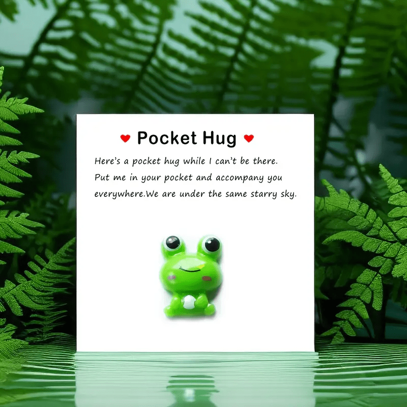 Cute Frog Card Gift Fun Knitted Positive Energy Frog Gift - Temu