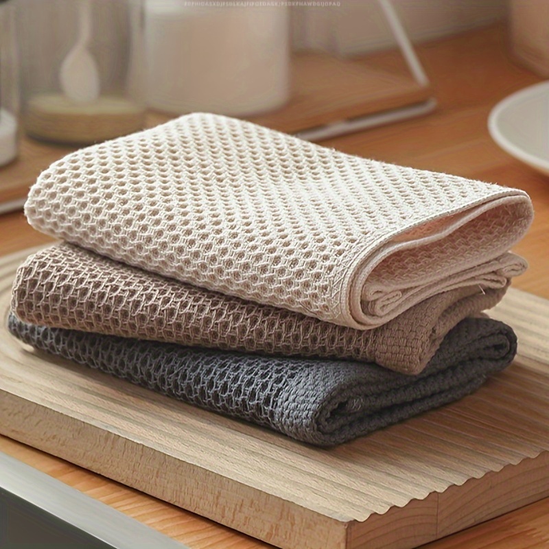 Dish Towels, Highly Absorbent Cleaning Cloth Thick And Fast Drying Towels  With Bamboo Charcoal Fiber, Nonstick Oil Washable Dish Rags, Kitchen  Supplies - Temu