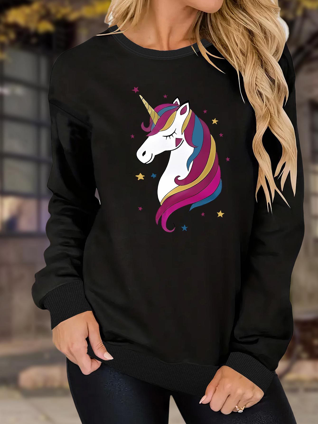 Womens best sale unicorn sweatshirt