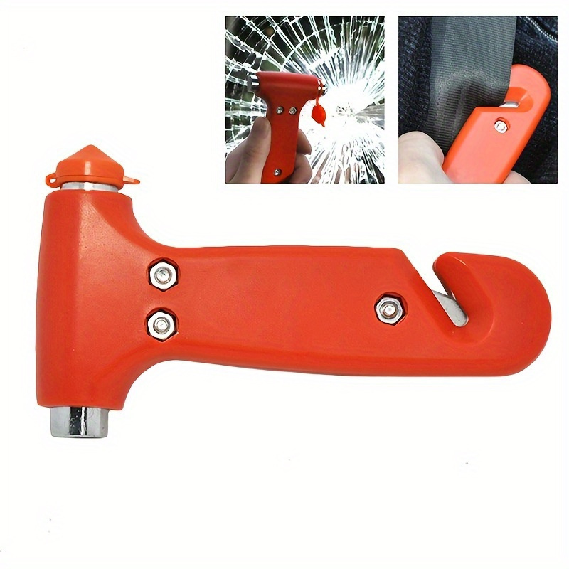 1pc 2-in-1 Car Escape Tool - Safety Belt Cutter And Window Breaker