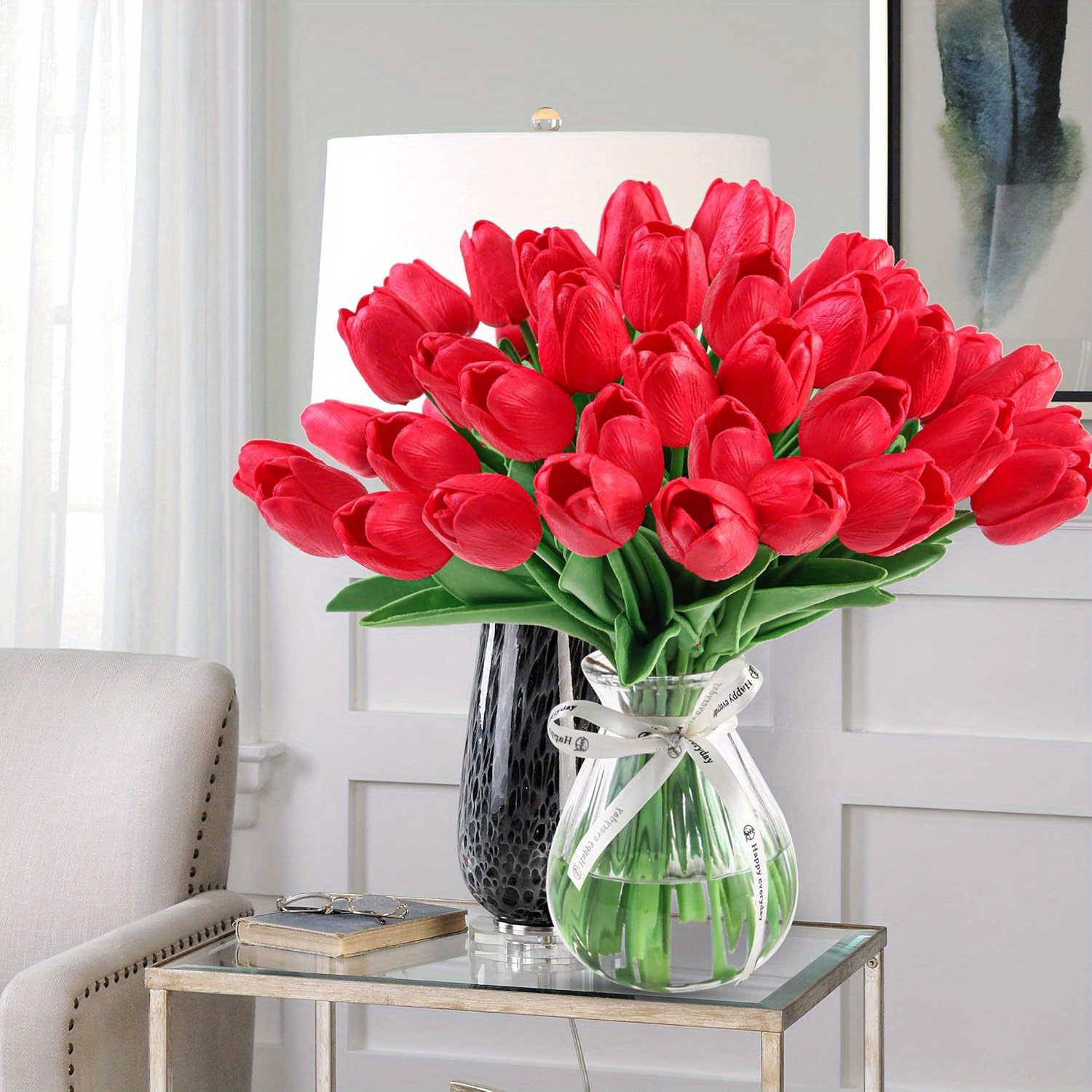 10 Piezas Tulipanes Falsos Flores Artificiales Pu Real Touch - Temu