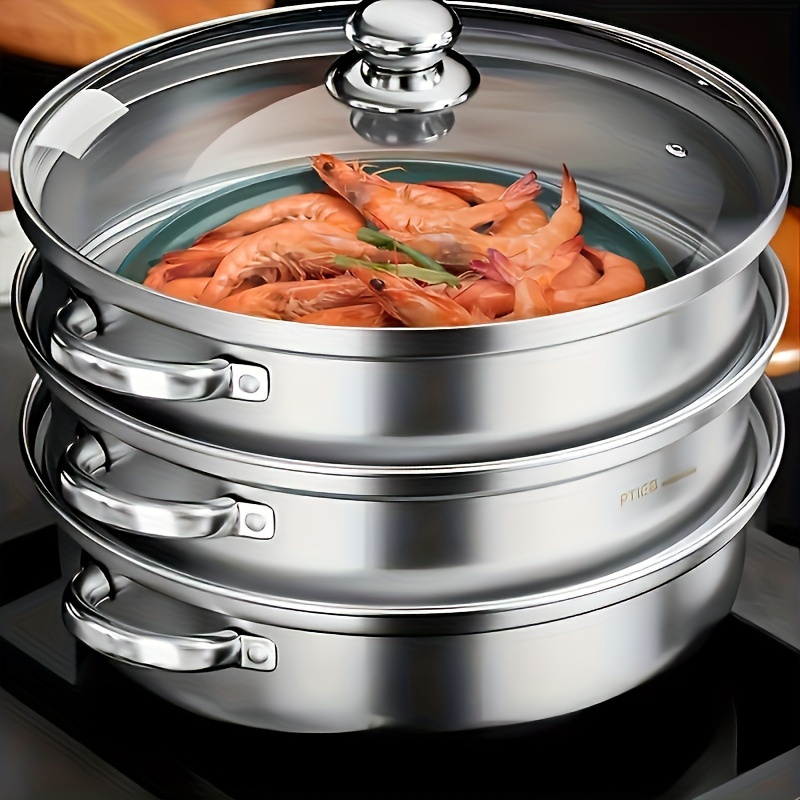 Round Silicone Food Vegetable Seafood Cooking Steamer Basket Cookware Steam  Pot with Handles - China Steamers and Steamer Basket price