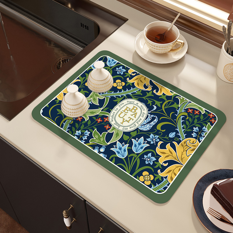 Diatom Mud Quick Absorbent Placemat Kitchen Countertop Mat - Temu