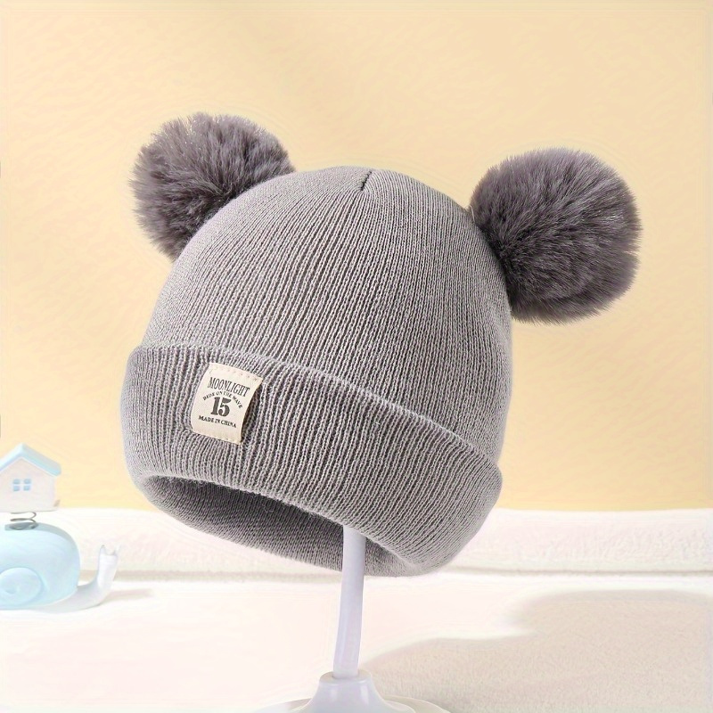 Bambini Caldo Inverno Maglia Pompon Cappello Neonato Berretto