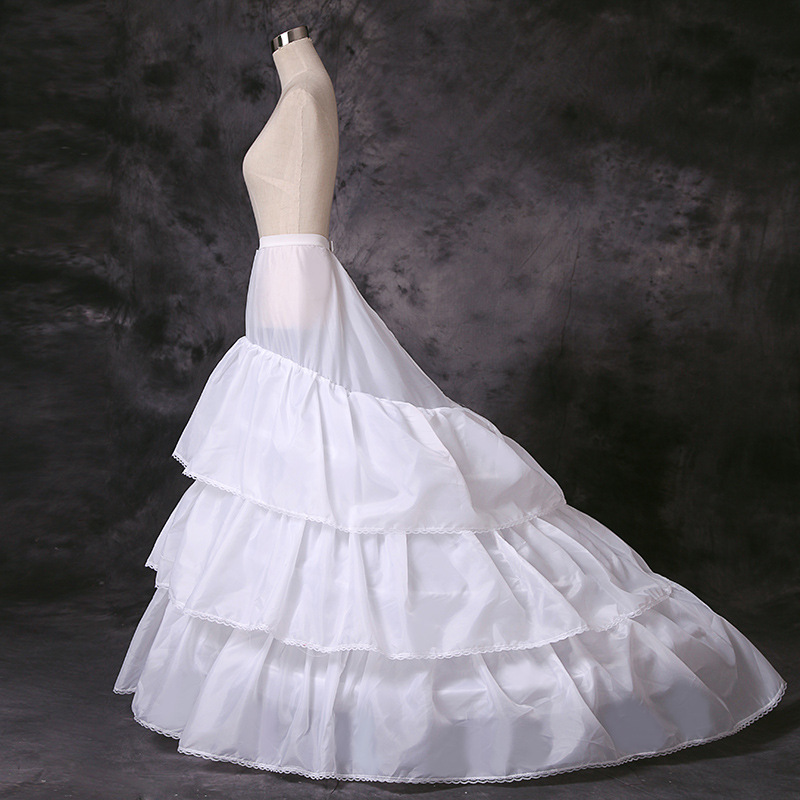 French Bustle Wedding Dress Chapel Train