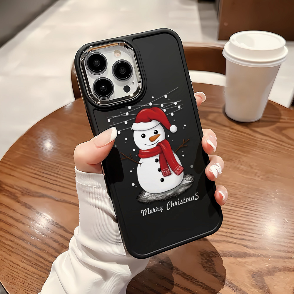 Christmas Snowman Case For iPhone 15 Pro Max Plus 14 Mini 13 12 11 X XR