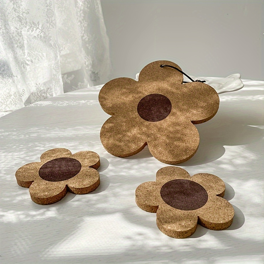 Heat Resistant Natural Cork Coasters And Placemats Absorbent - Temu