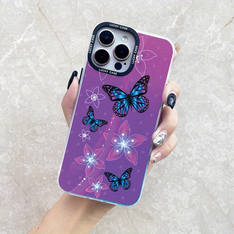 

Butterfly Pattern Protective Shockproof Phone Case For Iphone 11/12/13/14/12 Pro Max/11 Pro/14 Pro/15/xs Max/x/xr