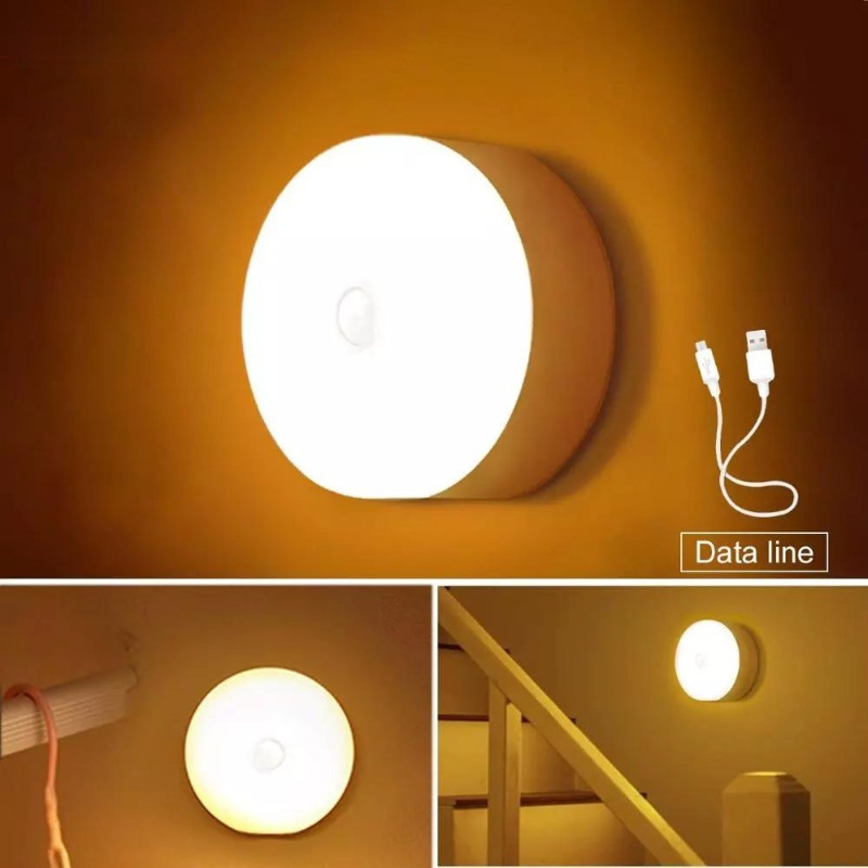 1pc wireless motion sensor night light bedroom decor light 6led detector wall decorative lamp intelligent induction lamp for staircase closet room details 0