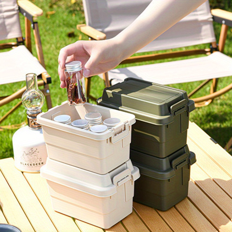 Folding Plastic Camping Box Camping Equipment With Lid - Temu