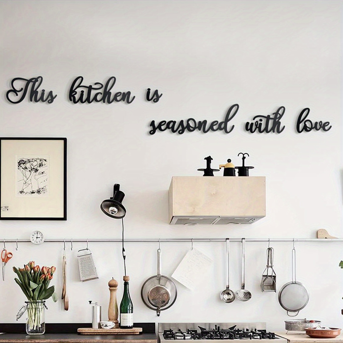 This Kitchen is Seasoned with Love Metal Word Art – JackJacks Metal