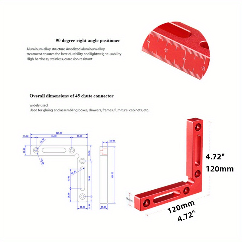 90 Degree Positioning Square Right Angle Clamp Aluminum L - Temu