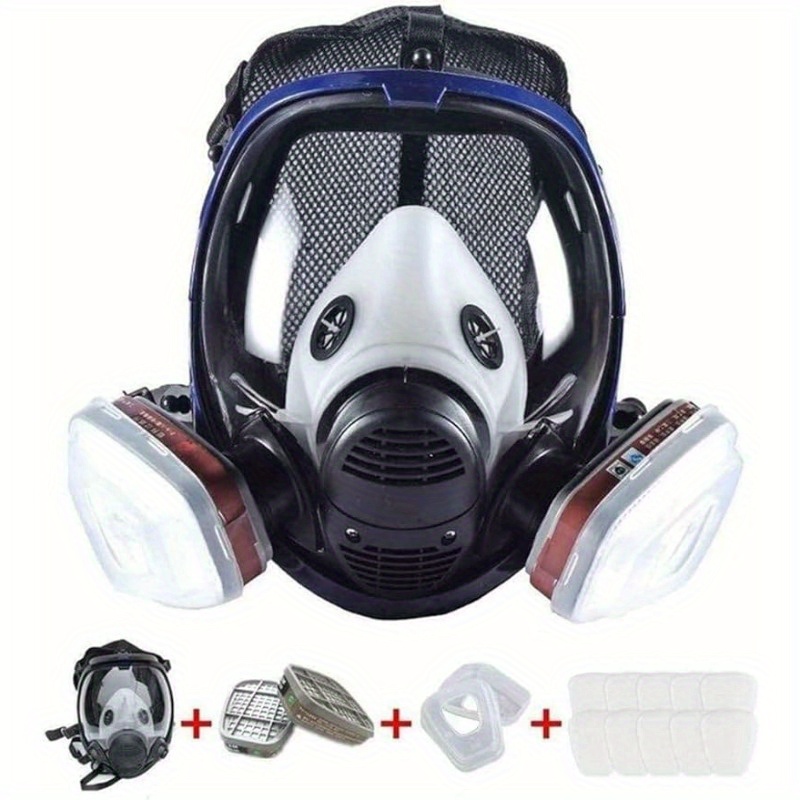  [Respirador de media máscara] Mascarilla reutilizable de media  cara 6200 spray para pulverizar pintura. Pulido químico a máquina.  Soldadura. Protección de carpintería y otros trabajos (7 en 1 mediano) :  Herramientas