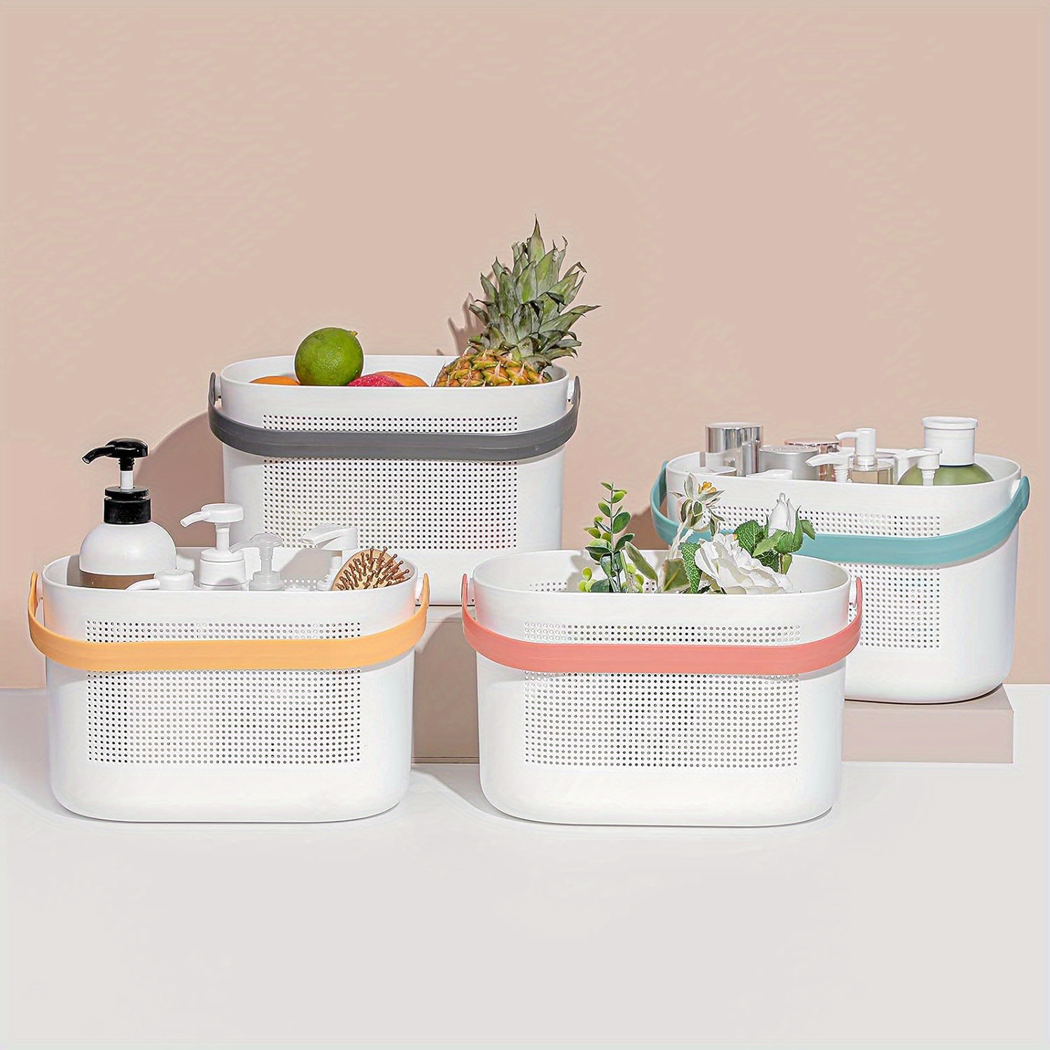 New Shower Caddy Bath Basket Plastic Organizer Storage Tote with Handles  Toiletry Bag Bin Box for Bathroom Kitchen Dorm Room - AliExpress