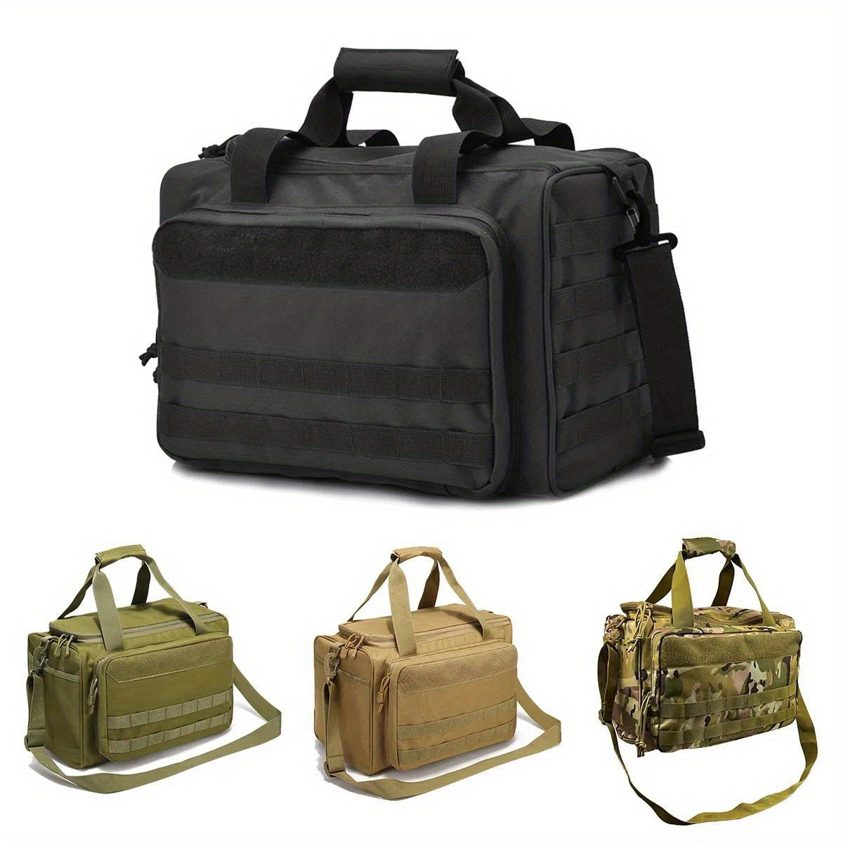 Tactical Range Bag Waterproof Gun Shooting Bag Khaki Hunting Accessories Tool  Sling Bag-1pcs