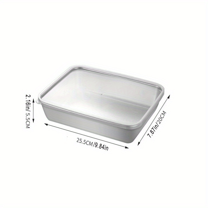 Thicken Stainless Steel Storage Tray With Lid Rectangle Food Plate