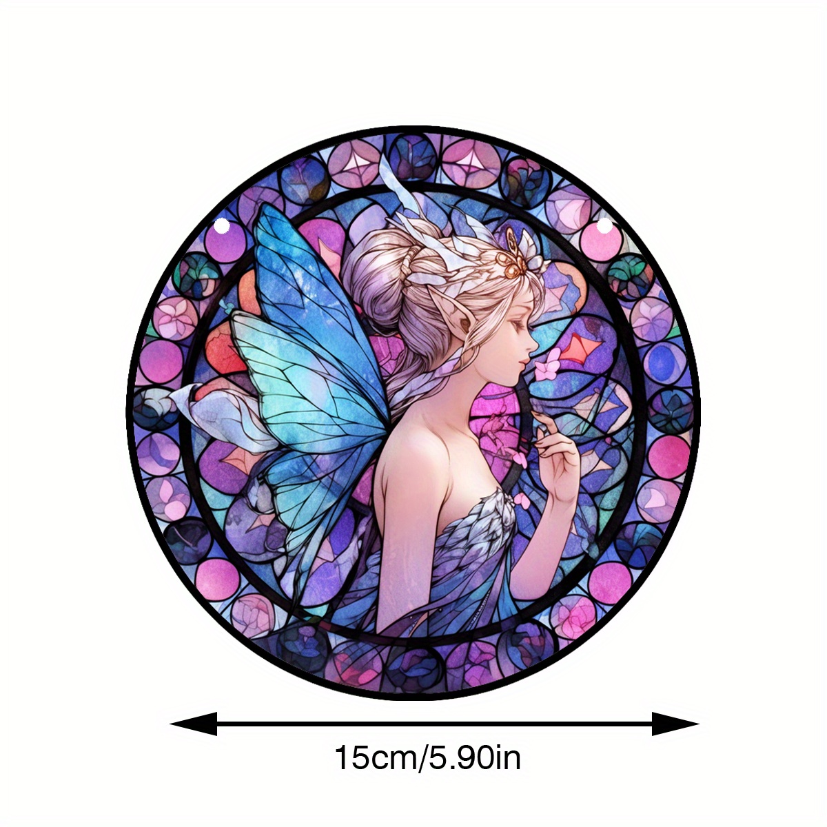 Fairy Stained Window Hanging Fairy Decor Suncatcher Windows - Temu