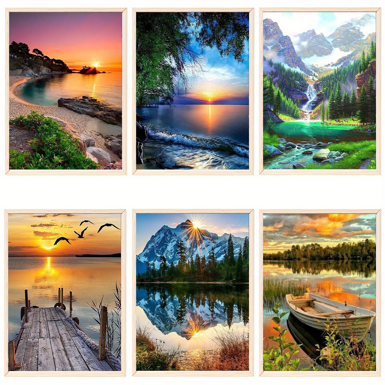 4pcs/set Landscape Digital Oil Painting Kit (11.8x15.7 Inch/30x40cm) With  Acrylic Paints Set, Ideal Decoration As Artwork For Home Room, Suitable For  Beginners And Adults