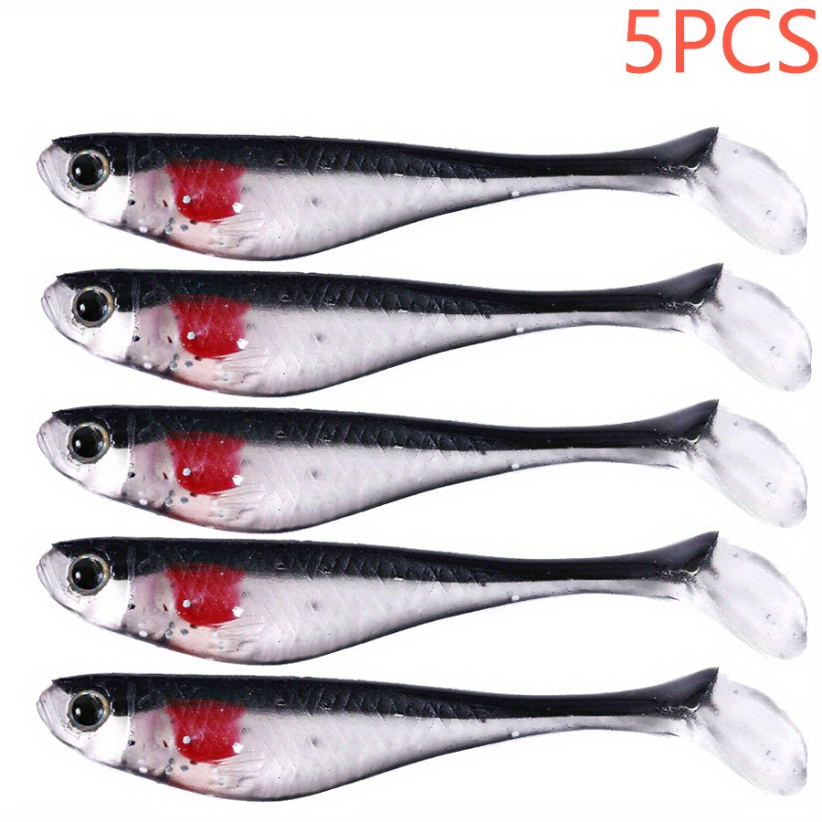 Aritificial Silicone Swimbait Shad Worm Soft Bait Fishing Lure T